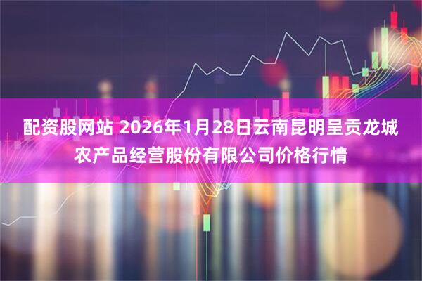 配资股网站 2026年1月28日云南昆明呈贡龙城农产品经营股份有限公司价格行情